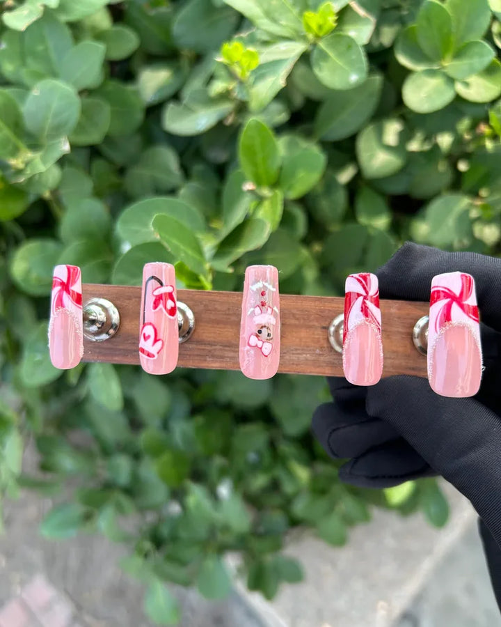 15 Christmas Sweet French Press On Nails